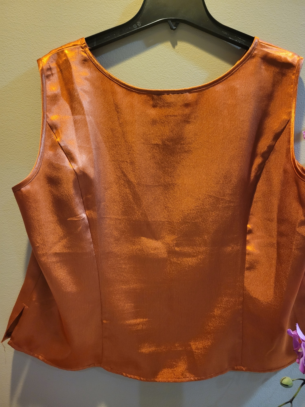 Danny & Nicole Copper Orange Satin Camisole